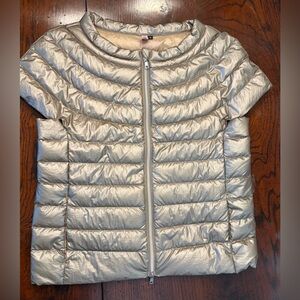 Cotes of London St. Ives Metallic Gold Lightweight Down Vest - Medium - Like New